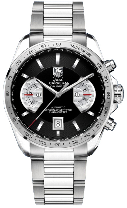 Tag Heuer Grand Carrera Watches Mens Black Self winding Automatic Chronometer CAV511G-BA0905 Watch