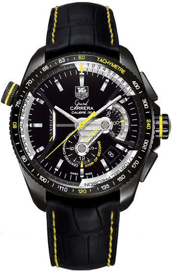 Tag Heuer Grand Carrera Watches Mens Black Self winding Automatic Chronometer CAV5186.FC6304 Watch