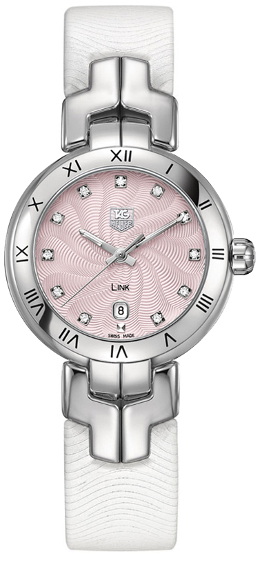Tag Heuer Link Watches Ladies Guilloche Pink Dial Set with Diamonds 
Battery Operated Quartz WAT1415-FC6316 Watch