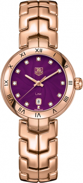 Tag Heuer Link Watches Ladies Purple Dial Set with Diamonds 
Battery Operated Quartz WAT1440-BG0959 Watch