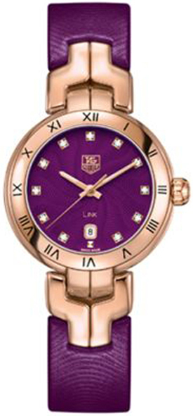 Tag Heuer Link Watches Ladies Purple Dial Set with Diamonds 
Battery Operated Quartz WAT1440-FC8183 Watch