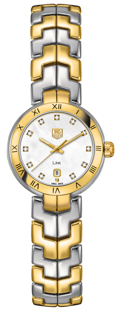 Tag Heuer Link Watches Ladies Mother of Pearl White Dial Set with Diamonds 
Battery Operated Quartz WAT1453.BB0955 Watch