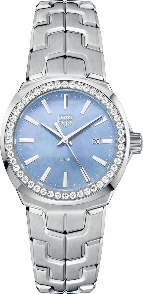 Tag Heuer Link Watches Ladies Mother of Pearl Blue Battery Operated Quartz WBC1315-BA0600 Watch