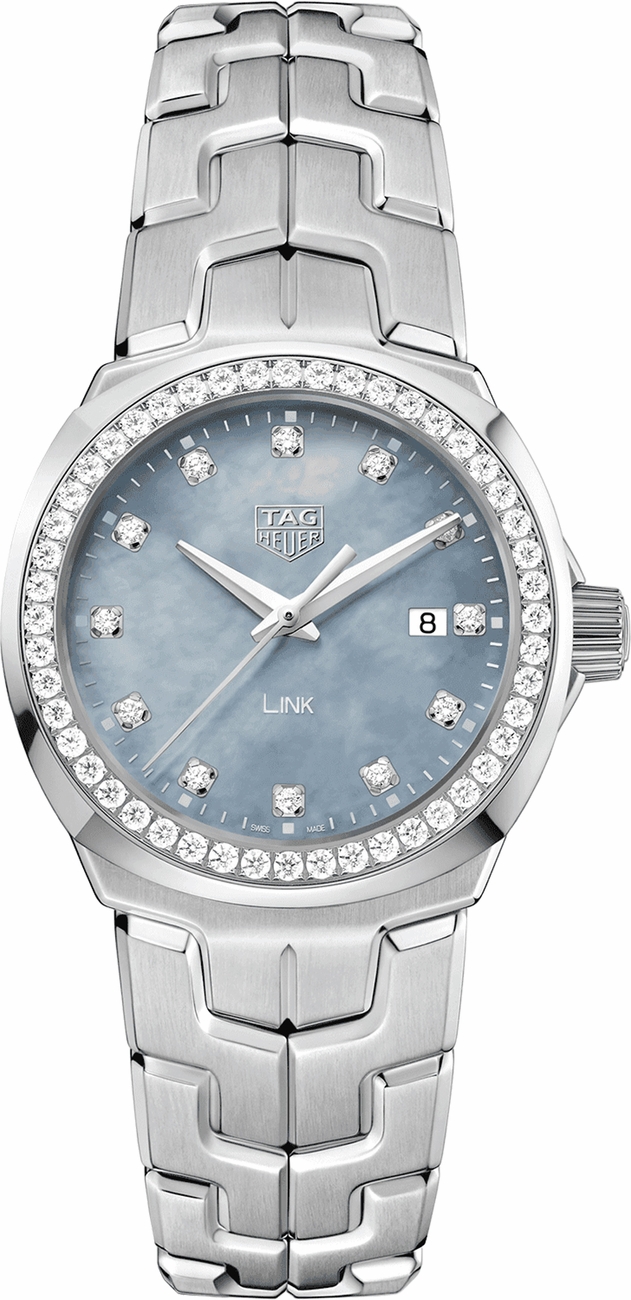 Tag Heuer Link Watches Ladies Mother of Pearl Blue Battery Operated Quartz WBC1319.BA0600 Watch