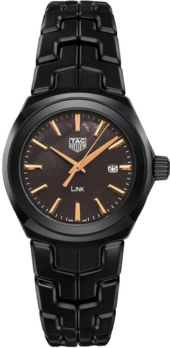 Tag Heuer Link Watches Ladies Mother of Pearl Black 
Battery Operated Quartz WBC1392.BH0744 Watch