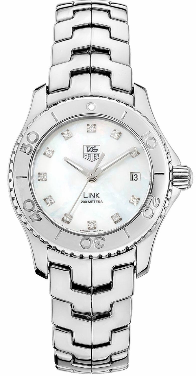 Tag Heuer Link Watches Ladies Pearl White 
Battery Operated Quartz WJ1319.BA0572 Watch