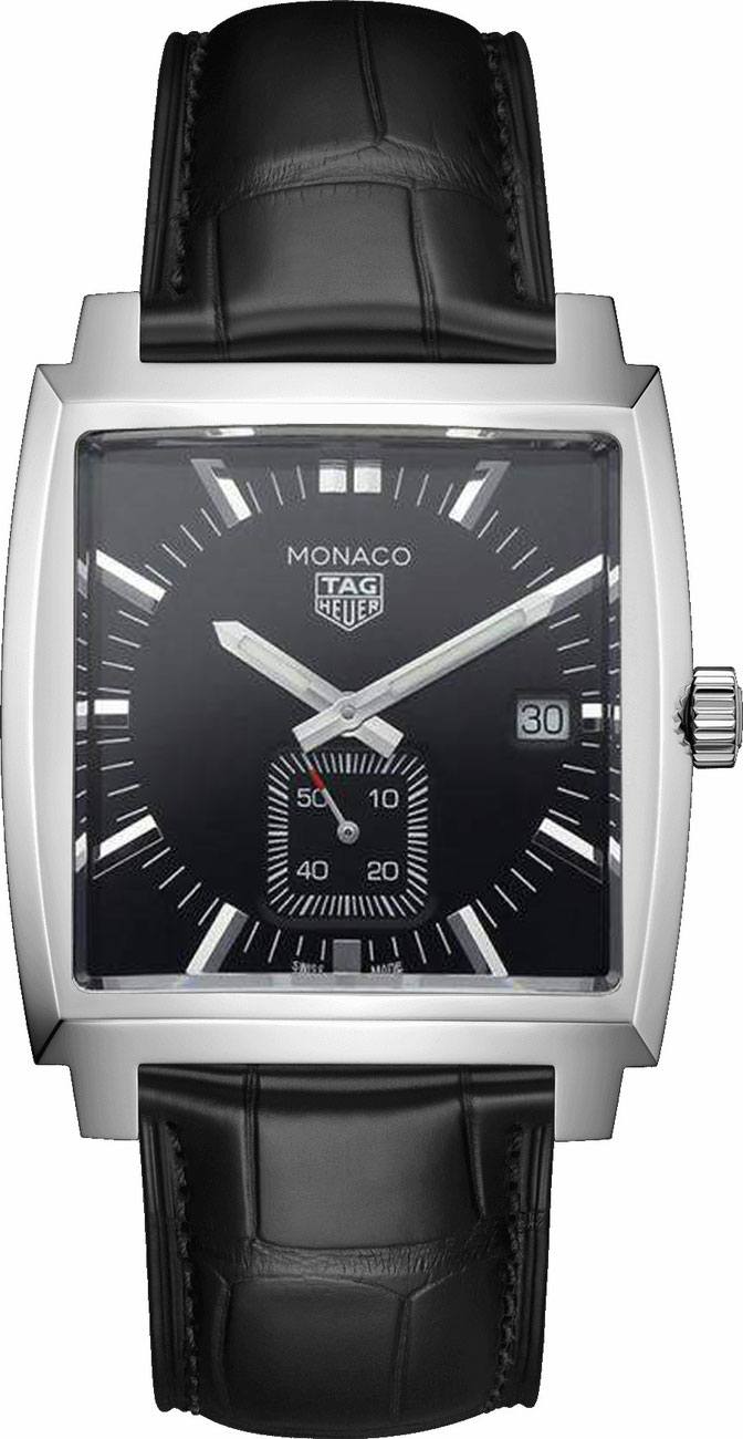 Tag Heuer Monaco Watches Mens Lacquered Black Battery Operated Quartz WAW131A.FC6177 Watch