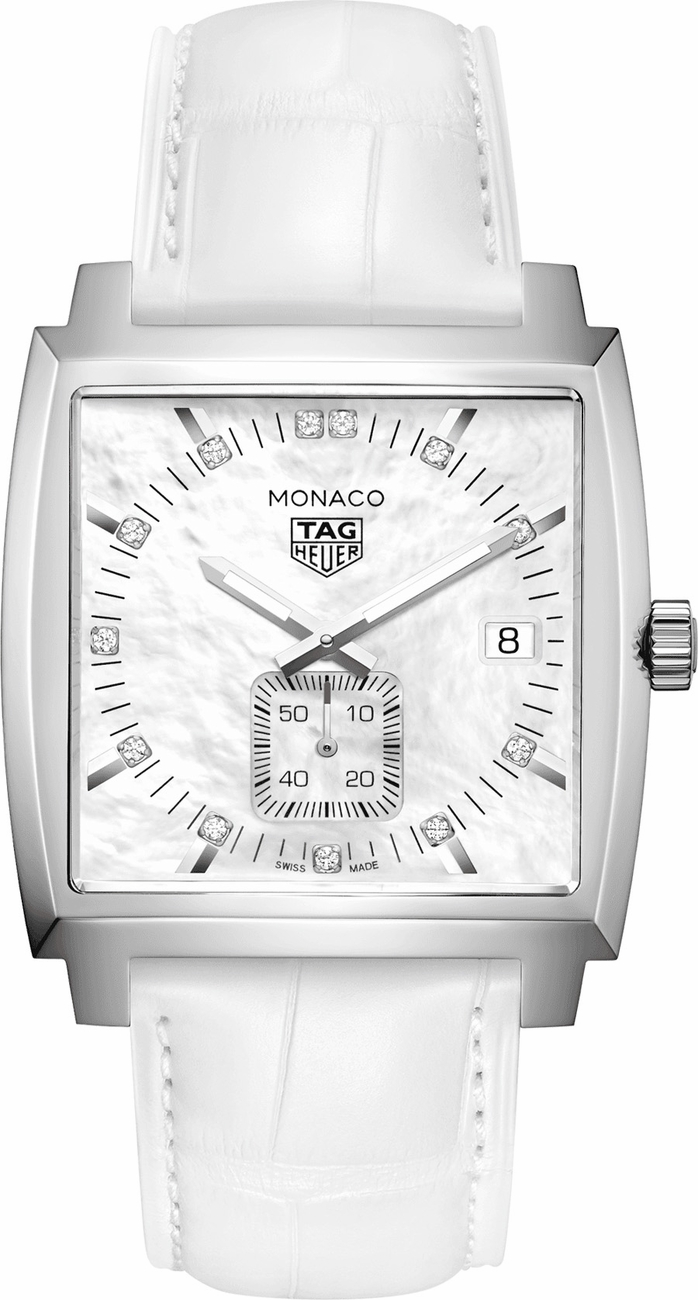 Tag Heuer Monaco Watches Mens Mother of Pearl White Battery Operated Quartz WAW131B.FC6247 Watch