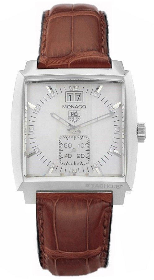 Tag Heuer Monaco Watches Mens White Battery Operated Quartz WAW1318-FC6178 Watch