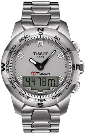 Tissot Touch Collection Watches Mens Silver Battery Operated Quartz T0474201107100 Watch