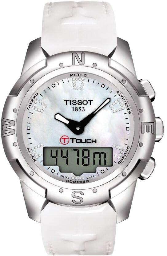 Tissot Touch Collection Watches Ladies Pearl White Battery Operated Quartz T0472204611600 Watch