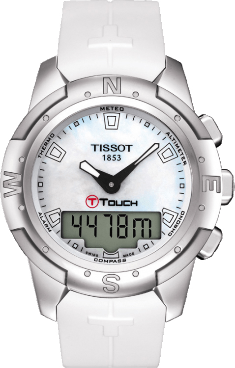 Tissot Touch Collection Watches Ladies Pearl White Battery Operated Quartz T0472204711100 Watch