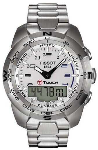 Tissot Touch Collection Watches Mens Silver Battery Operated Quartz T0134201103200 Watch