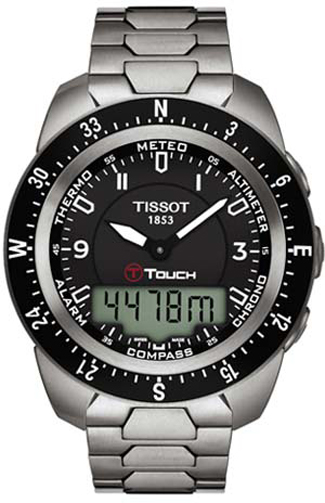 Tissot Touch Collection Watches Mens Black Battery Operated Quartz T0134204405700 Watch