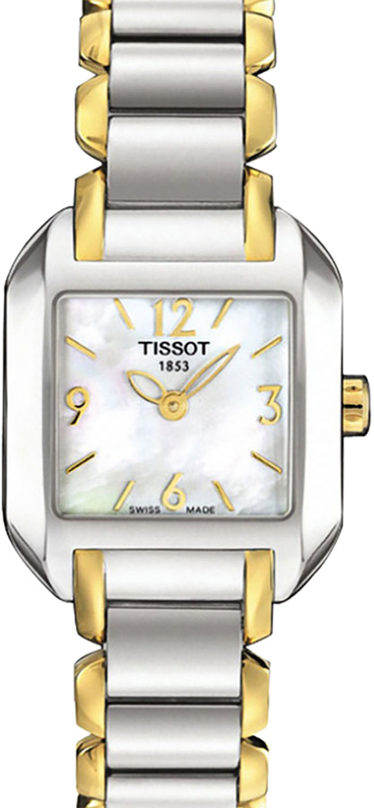 Tissot T-Lady Watches Ladies Mother of Pearl White Battery Operated Quartz T02228582 Watch
