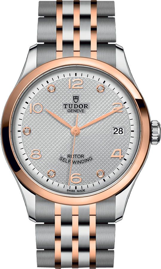 Tudor 1926 Watches Ladies Embossed Silver Dial Set with Diamonds Self winding Automatic M91451-0002 Watch