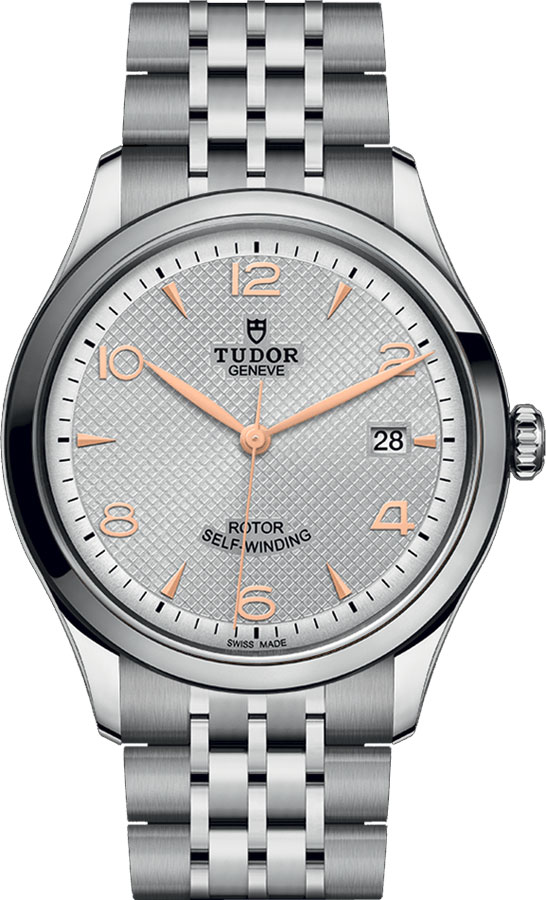 Tudor 1926 Watches Mens Embossed Silver Self winding Automatic M91550-0001 Watch