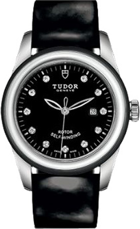 Tudor Classic Line Watches Ladies Black Dial Set with Diamonds Self winding Automatic M53010N-0010 Watch