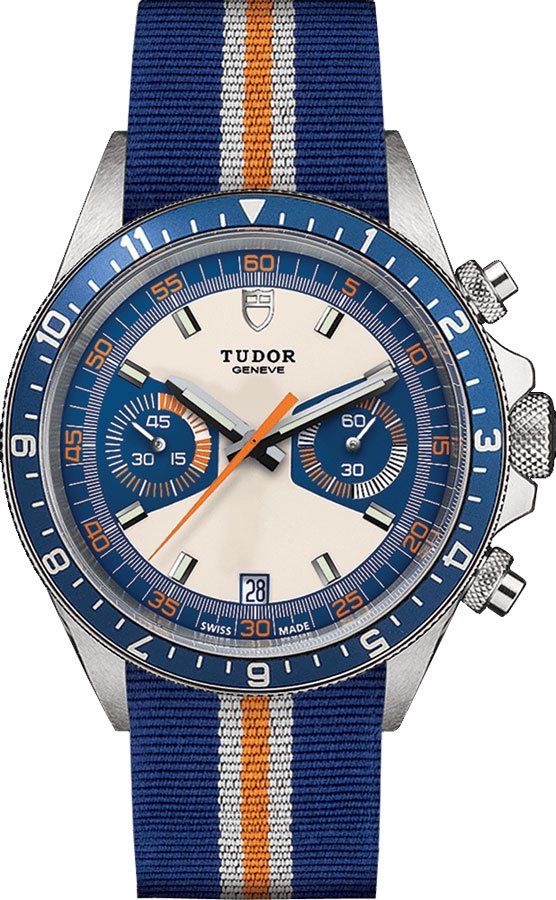 Tudor Heritage Line Watches Mens Opaline and Blue Self winding Automatic Chronometer M70330B-0003 Watch