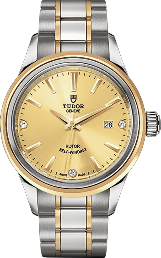 Tudor Classic Line Watches Ladies Champagne Dial Set with Diamonds Self winding Automatic M12103-0004 Watch