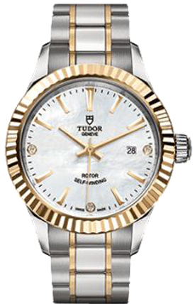 Tudor Classic Line Watches Ladies Mother of Pearl White Dial Set with Diamonds Self winding Automatic M12113-0017 Watch