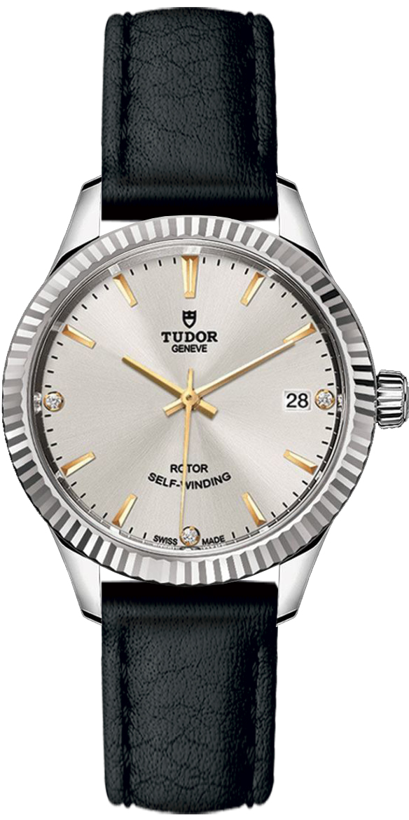 Tudor Classic Line Watches Ladies Silver Dial Set with Diamonds  Self winding Automatic M12310-0026 Watch