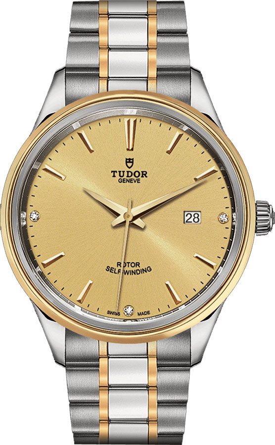Tudor Classic Line Watches  Lacquered Champagne Dial Set With Diamonds Self winding Automatic M12703-0004 Watch