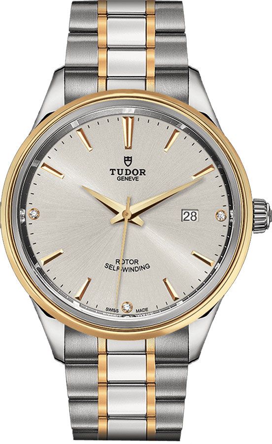 Tudor Classic Line Watches  Lacquered Silver Dial Set with Diamonds Self winding Automatic M12703-0005 Watch
