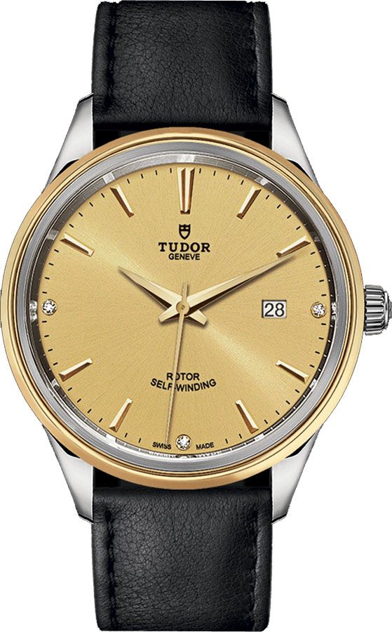 Tudor Classic Line Watches  Lacquered Champagne Dial Set with Diamonds Self winding Automatic M12703-0010 Watch