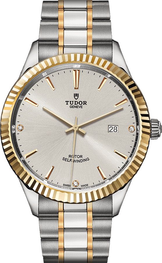 Tudor Classic Line Watches  Lacquered Silver Dial Set with Diamonds Self winding Automatic M12713-0009 Watch