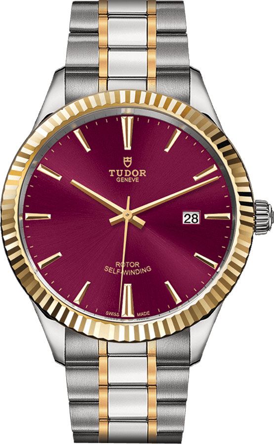 Tudor Classic Line Watches Mens Lacquered Burgundy Red Self winding Automatic M12713-0013 Watch