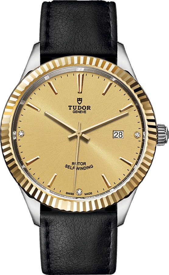 Tudor Classic Line Watches  Lacquered Champagne Dial Set with Diamonds Self winding Automatic M12713-0020 Watch