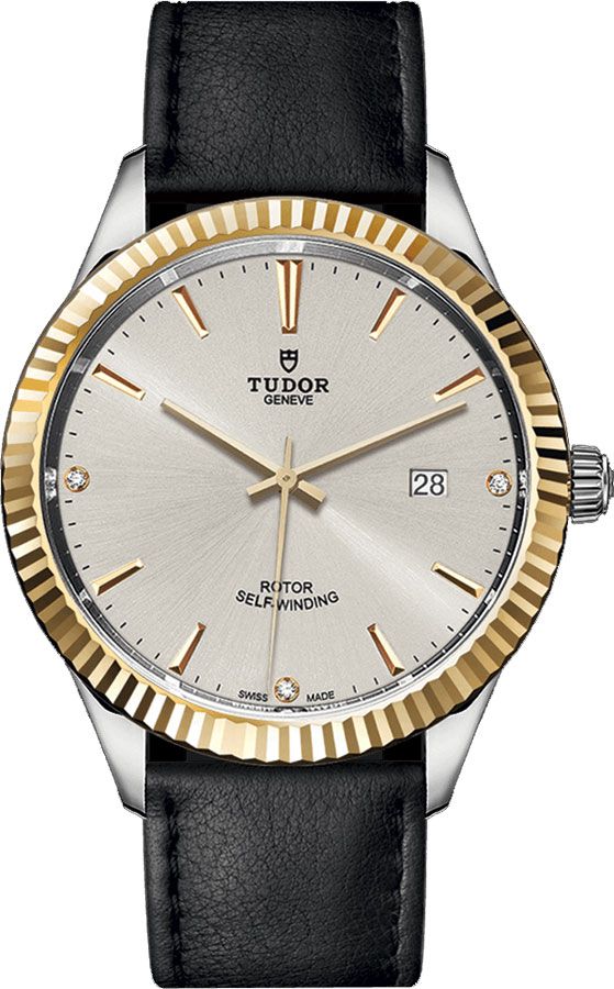 Tudor Classic Line Watches  Lacquered Silver Dial Set with Diamonds Self winding Automatic M12713-0021 Watch