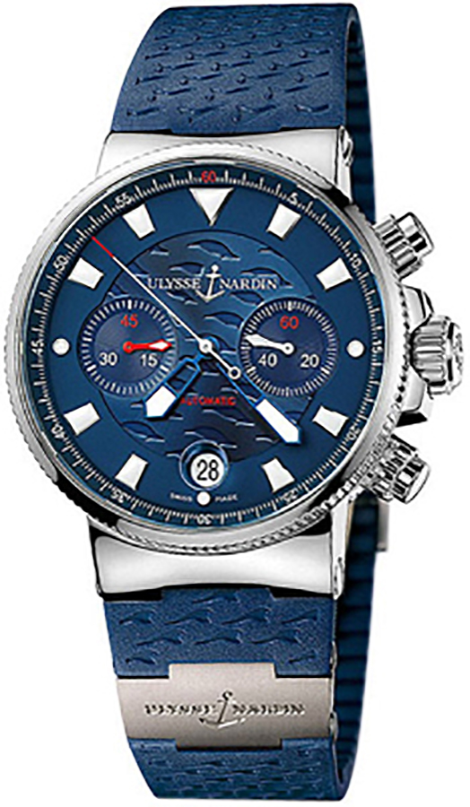 Ulysse Nardin Marine Watches Mens Blue Self winding Automatic 353-68LE-3 Watch