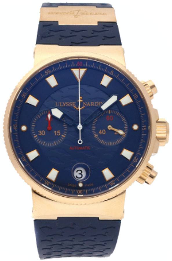 Ulysse Nardin Marine Watches Mens Blue Self winding Automatic 356-68LE-3 Watch