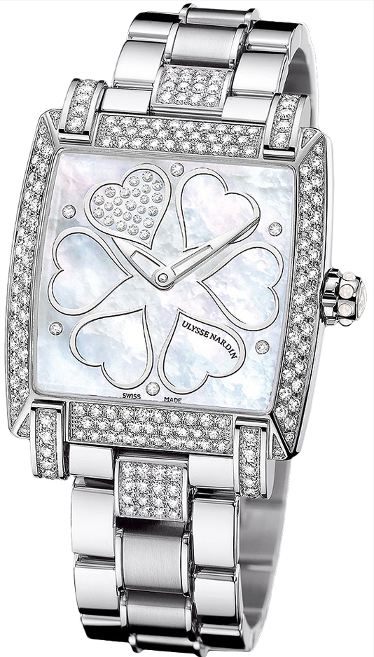 Ulysse Nardin Classical Watches Ladies Pearl White Self winding Automatic 133-91AC-7C-HEART Watch