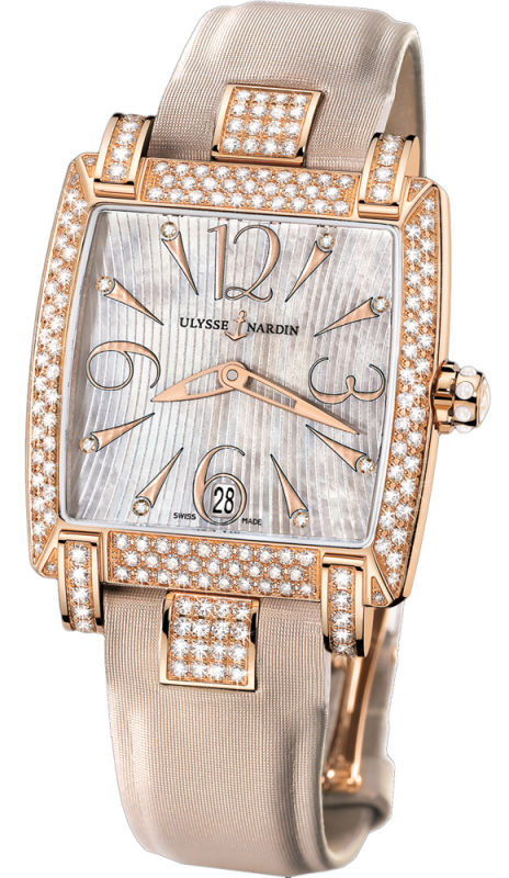 Ulysse Nardin Classical Watches Ladies Salmon Mother of Pearl White Self winding Automatic 136-91C-695 Watch
