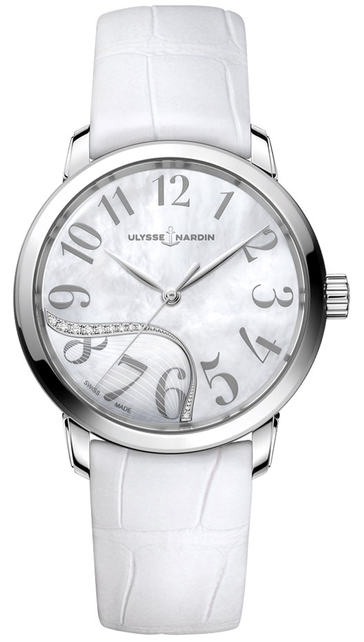 Ulysse Nardin Classic Watches Ladies Mother of Pearl White Self winding Automatic 8153-201-60-01 Watch