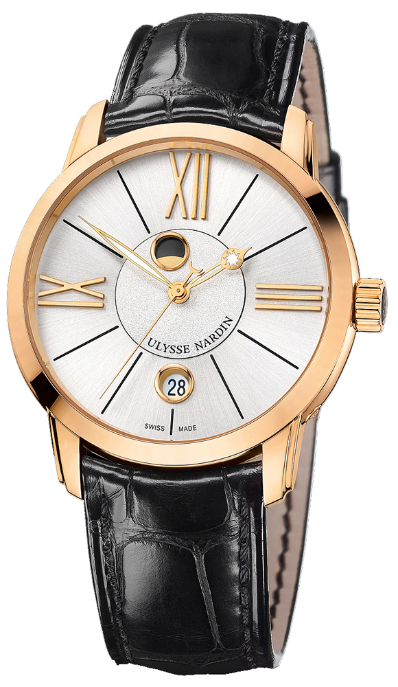 Ulysse Nardin Classical Watches Mens Silver Self winding Automatic 8296-122-2-41 Watch