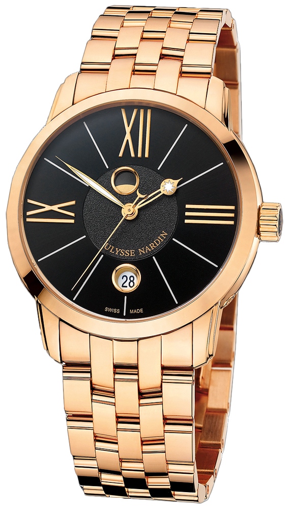 Ulysse Nardin Classical Watches Mens Black Self winding Automatic 8296-122-8-42 Watch