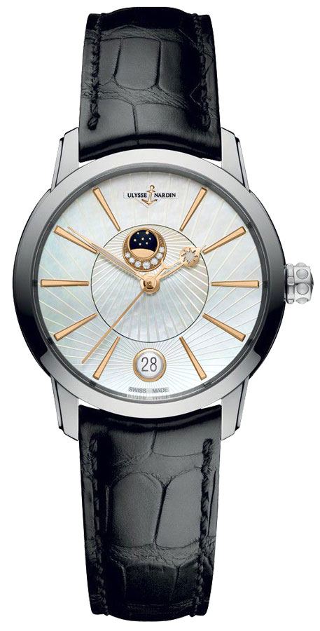 Ulysse Nardin Classical Watches Ladies White Self winding Automatic 8293-123-91-KIRCH Watch
