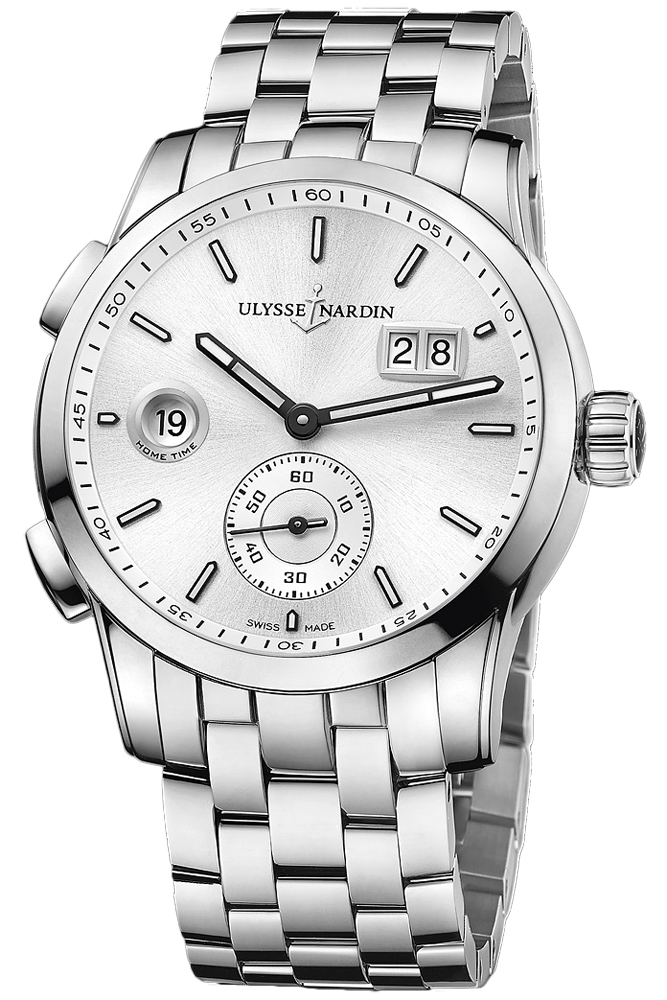 Ulysse Nardin Functional Watches Mens Silver Self winding Automatic 3343-126-7-91 Watch