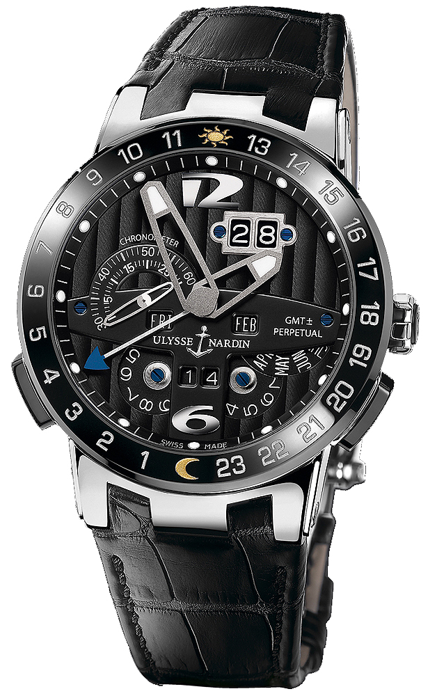 Ulysse Nardin Functional Watches Mens Black Self winding Automatic Chronometer 320-00 Watch
