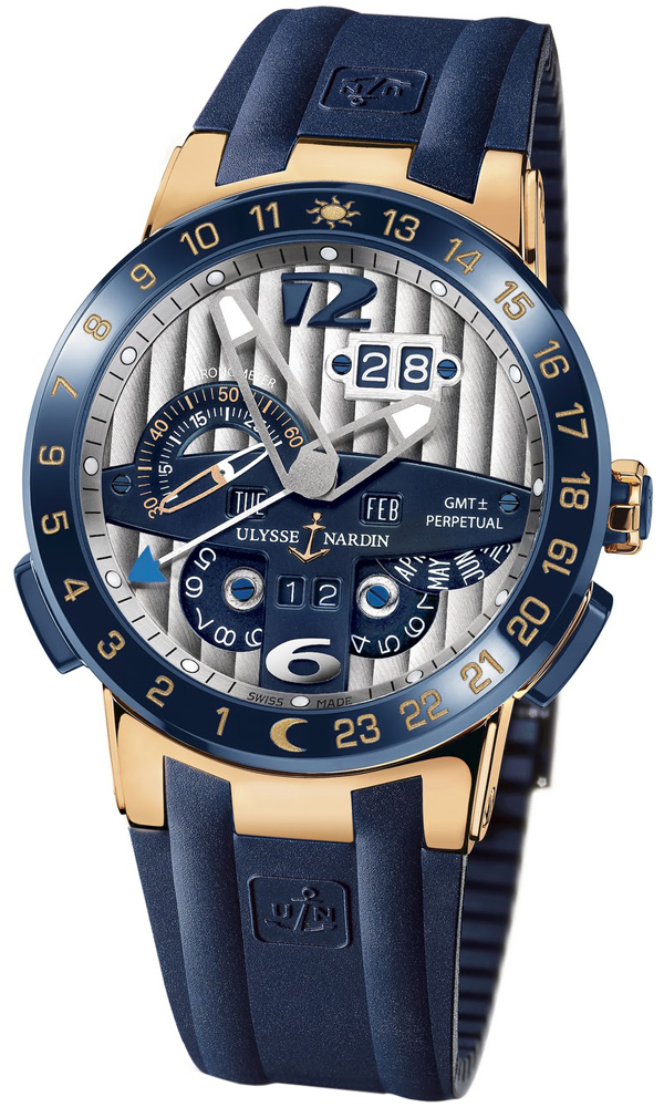 Ulysse Nardin Functional Watches Mens Silver Self winding Automatic 326-00-3 Watch