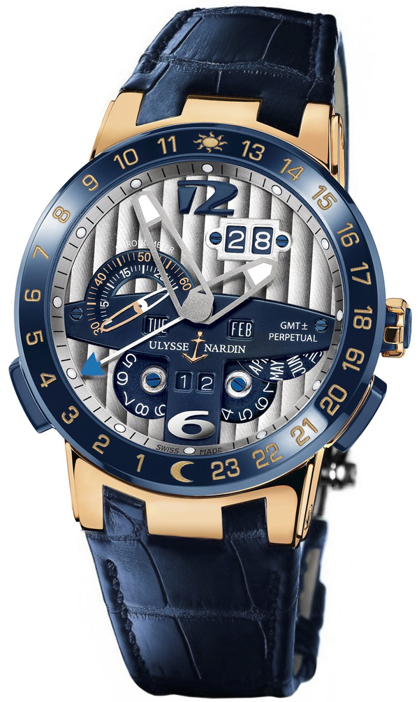 Ulysse Nardin Functional Watches Mens Silver Self winding Automatic 326-00 Watch