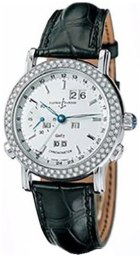 Ulysse Nardin Functional Watches Mens Diamond Pave Self winding Automatic 320-28-091 Watch