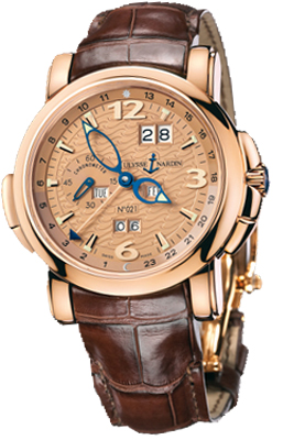 Ulysse Nardin Functional Watches Mens Brown Self winding Automatic 322-66 Watch