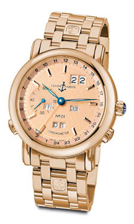 Ulysse Nardin Functional Watches Mens Champagne Self winding Automatic 322-88-8 Watch