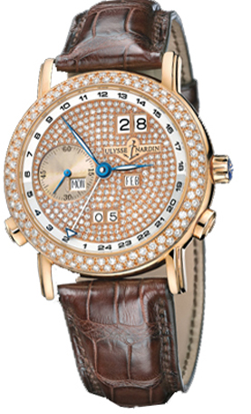 Ulysse Nardin Functional Watches Mens Diamonds Self winding Automatic 326-28-091 Watch