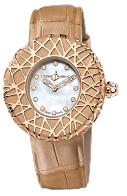 Ulysse Nardin Novelties Watches Ladies Pearl White Self winding Automatic 8106-108 Watch